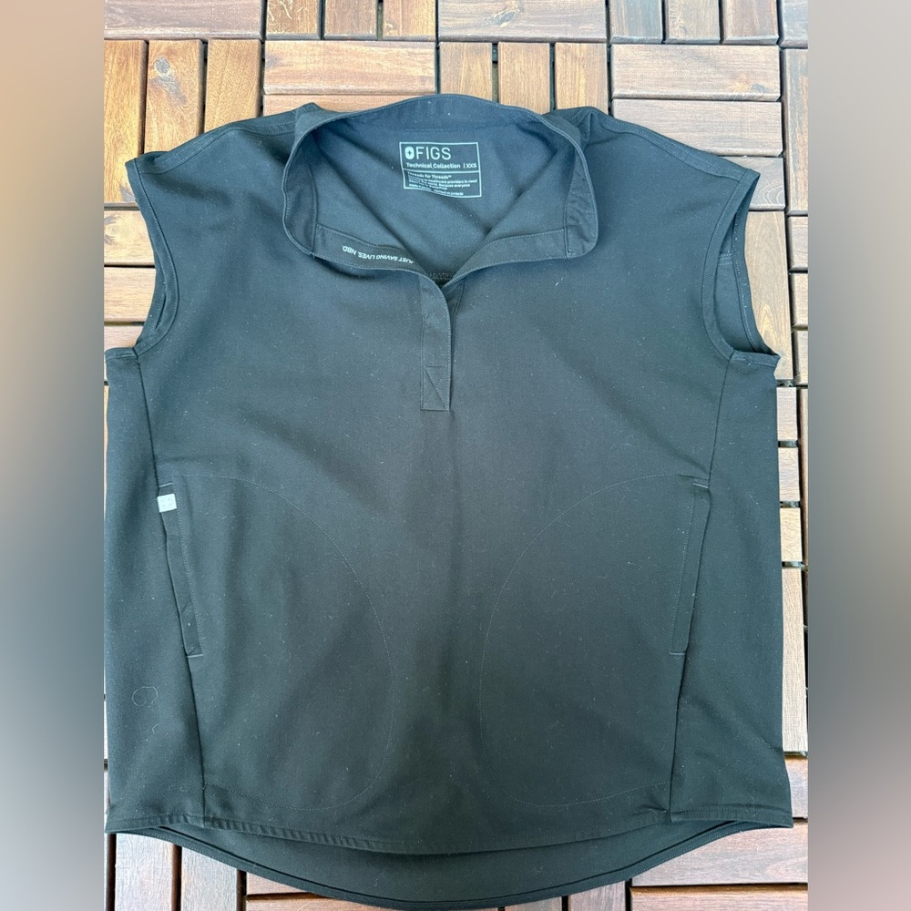 Figs Scrub Set - Figs Black Rafaela Oversized Top & Yola High Waisted Pants